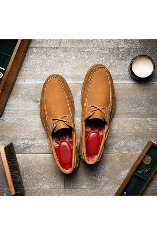 Amalfi Leather Derby - Bronze-Dellamoda