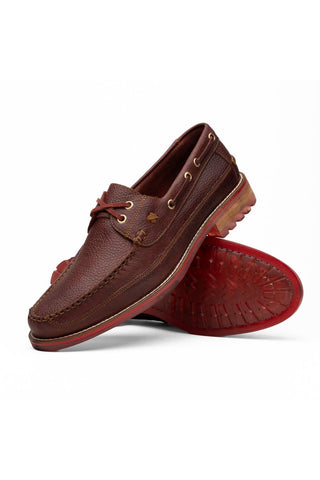 Amalfi Leather Derby - Wine-Dellamoda
