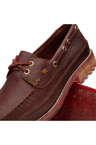 Amalfi Leather Derby - Wine-Dellamoda