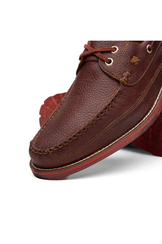 Amalfi Leather Derby - Wine-Dellamoda