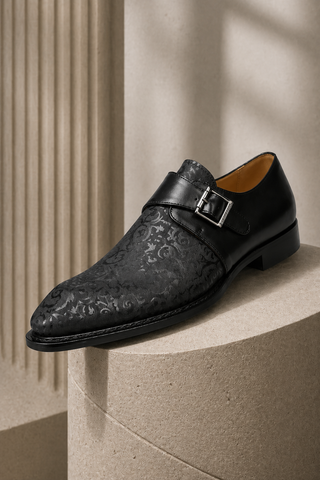 Ambrogio 21296 Leather Single Monk-Strap
