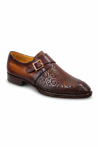 Ambrogio 21296 Leather Single Monk-Strap