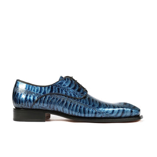 Blue Ostrich Leg Print Shoes