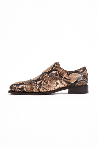 Ambrogio 40076 Monk-Straps Python Loafers