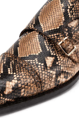 Ambrogio 40076 Monk-Straps Python Loafers