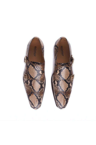 Ambrogio 40076 Monk-Straps Python Loafers