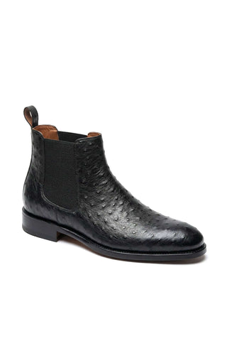 Ambrogio Anthony Ostrich Skin Chelsea Boot