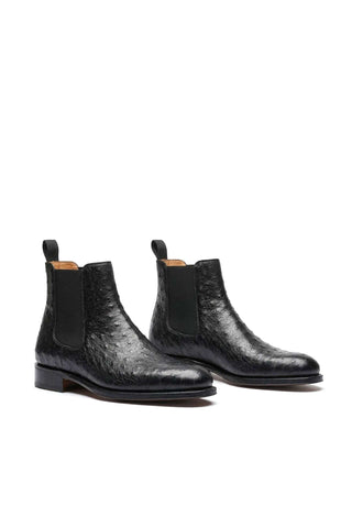 Ambrogio Anthony Ostrich Skin Chelsea Boot-AmbrogioShoes