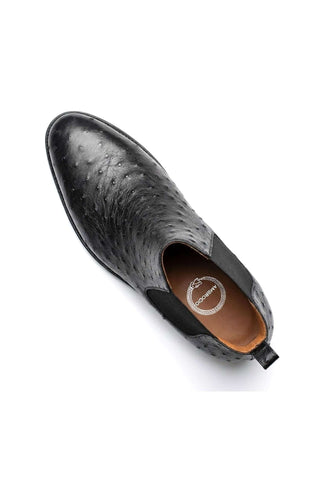 Ambrogio Anthony Ostrich Skin Chelsea Boot