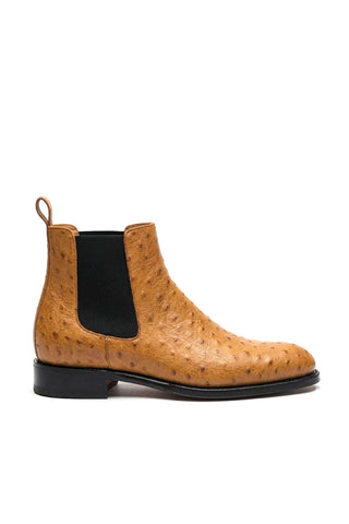Ambrogio Anthony Ostrich Skin Chelsea Boot-AmbrogioShoes