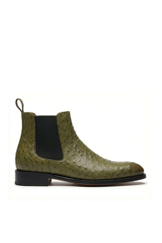 Ambrogio Anthony Ostrich Skin Chelsea Boot