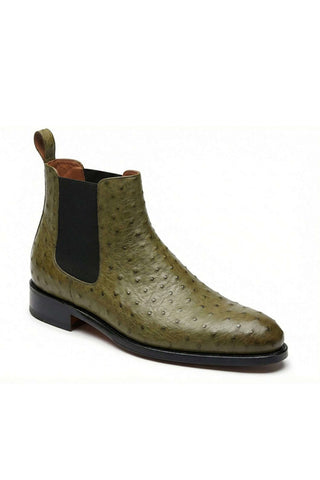 Ambrogio Anthony Ostrich Skin Chelsea Boot-AmbrogioShoes