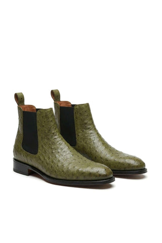 Ambrogio Anthony Ostrich Skin Chelsea Boot-AmbrogioShoes