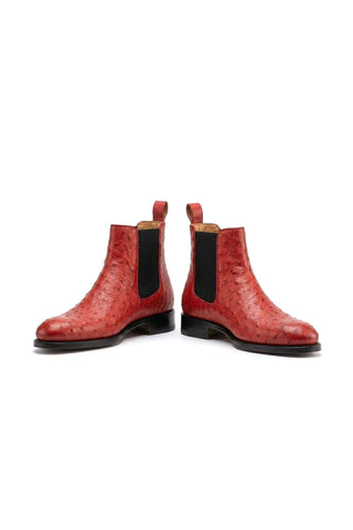 Ambrogio Anthony Ostrich Skin Chelsea Boot-AmbrogioShoes