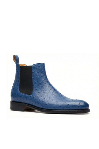 Ambrogio Anthony Ostrich Skin Chelsea Boot-AmbrogioShoes