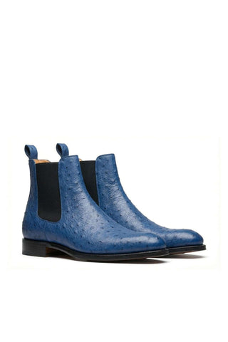 Ambrogio Anthony Ostrich Skin Chelsea Boot-AmbrogioShoes
