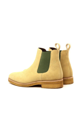 Ambrogio Beige Cream Lux Suede Chelsea Boots (AMB1006)