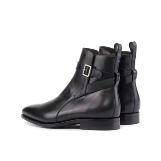Ambrogio Bespoke Black Leather Jodhpur Boots (AMB2401)
