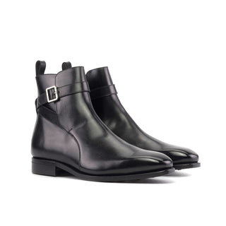 Ambrogio Bespoke Black Leather Jodhpur Boots (AMB2401)