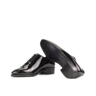 Ambrogio Bespoke Black Patent Belgravia High-Heel Wholecut Oxfords (AMB2388)