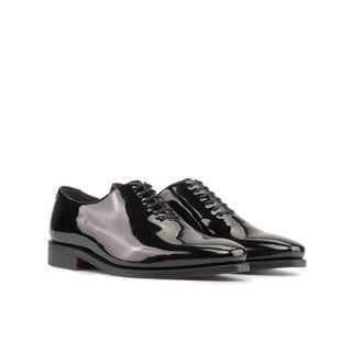 Ambrogio Bespoke Black Patent Wholecut Oxfords (AMB2386)