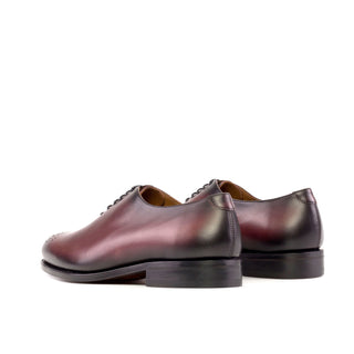 Ambrogio Bespoke Burgundy Leather Whole-cut Oxfords (AMB2278)