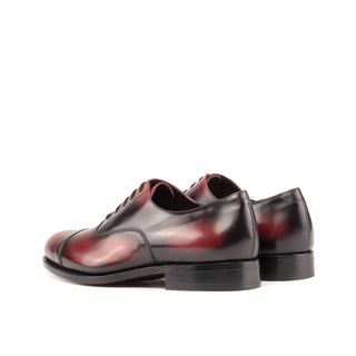Ambrogio Bespoke Burgundy Patina Leather Classic Cap-Toe Oxfords (AMB2382)