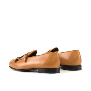 Ambrogio Bespoke Cognac Full Grain / Leather Double Monk Strap (AMB2554)
