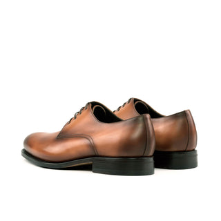 Ambrogio Bespoke Cognac Leather Derby Oxfords (AMB2330)