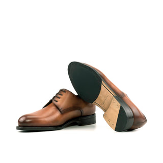 Ambrogio Bespoke Cognac Leather Derby Oxfords (AMB2330)