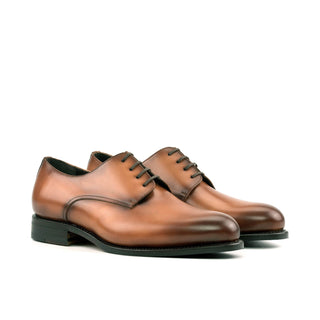 Ambrogio Bespoke Cognac Leather Derby Oxfords (AMB2330)