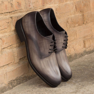 Ambrogio Bespoke Custom Gray Patina Leather Derby Oxfords (AMB1983)