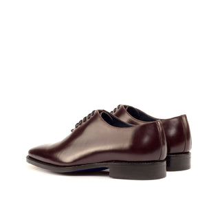 Ambrogio Bespoke Custom Men's Shoes Burgundy Cordovan Leather Whole-Cut Oxfords (AMB1971)-AmbrogioShoes