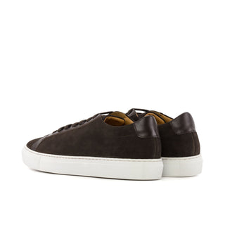 Ambrogio Bespoke Dark Brown Suede Low Top Sneakers (AMB2523)