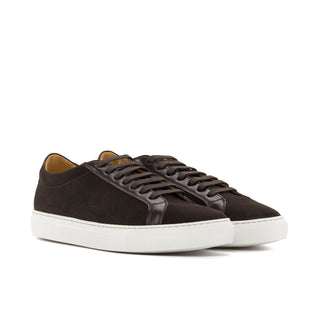 Ambrogio Bespoke Dark Brown Suede Low Top Sneakers (AMB2523)