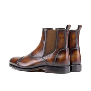 Ambrogio Bespoke Fire Patina Leather Chelsea Boots (AMB2487)