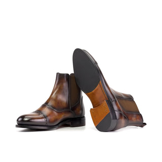 Ambrogio Bespoke Fire Patina Leather Chelsea Boots (AMB2487)