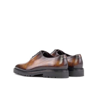 Ambrogio Bespoke Fire Patina Leather Wholecut Oxfords (AMB2406)