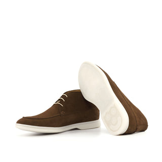 Ambrogio Bespoke Medium Brown Suede Moccasin Flex Boots (AMB2559)