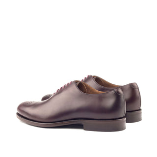 Ambrogio 2782 Bespoke Men's Shoes Burgundy Polished Calf-SKin Leather Dress Oxfords (AMB1291)-AmbrogioShoes