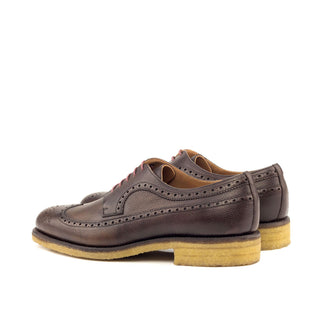 Ambrogio 2742 Bespoke Custom Men's Shoes Brown Full Grain Calf-Skin Leather Longwing Oxfords (AMB1719)-AmbrogioShoes