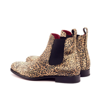 Ambrogio 3158 Bespoke Custom Men's Shoes Multi-Color Leopard Sartorial Chelsea Boots (AMB1368)-AmbrogioShoes