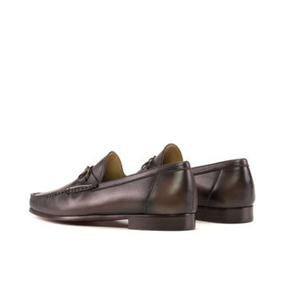 Ambrogio Bespoke Men's Shoes Dark Brown Nappa Leather Moccasin Loafers (AMB2550)-AmbrogioShoes