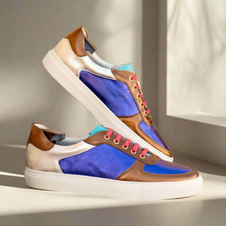 Ambrogio Bespoke Multi Color lic Leather Trainer Sneakers (AMB2561)