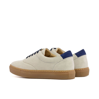 Ambrogio Bespoke Navy & Ivory Suede Top Sider Sneakers (AMB2522)