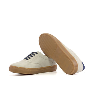 Ambrogio Bespoke Navy & Ivory Suede Top Sider Sneakers (AMB2522)