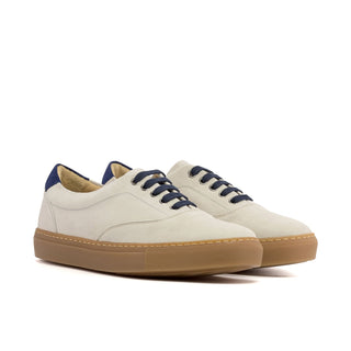 Ambrogio Bespoke Navy & Ivory Suede Top Sider Sneakers (AMB2522)