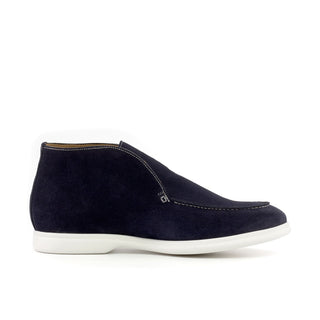 Ambrogio Bespoke Navy Suede Moccasin Sport Boots (AMB2520)