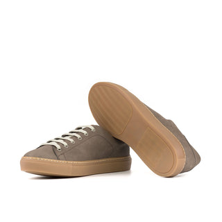 Ambrogio Bespoke Taupe Vegan Suede Casual Trainer Sneakers (AMB2560)