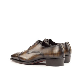 Ambrogio Brown Patina Leather Derby Oxfords (AMB2083)
